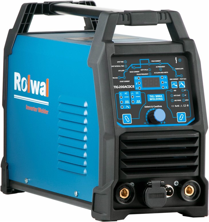 صفحه نمایش LCD SYNERGIC TIG AC DC DOUBLE PULSE POLSE WELDING دستگاه آلومینیومی